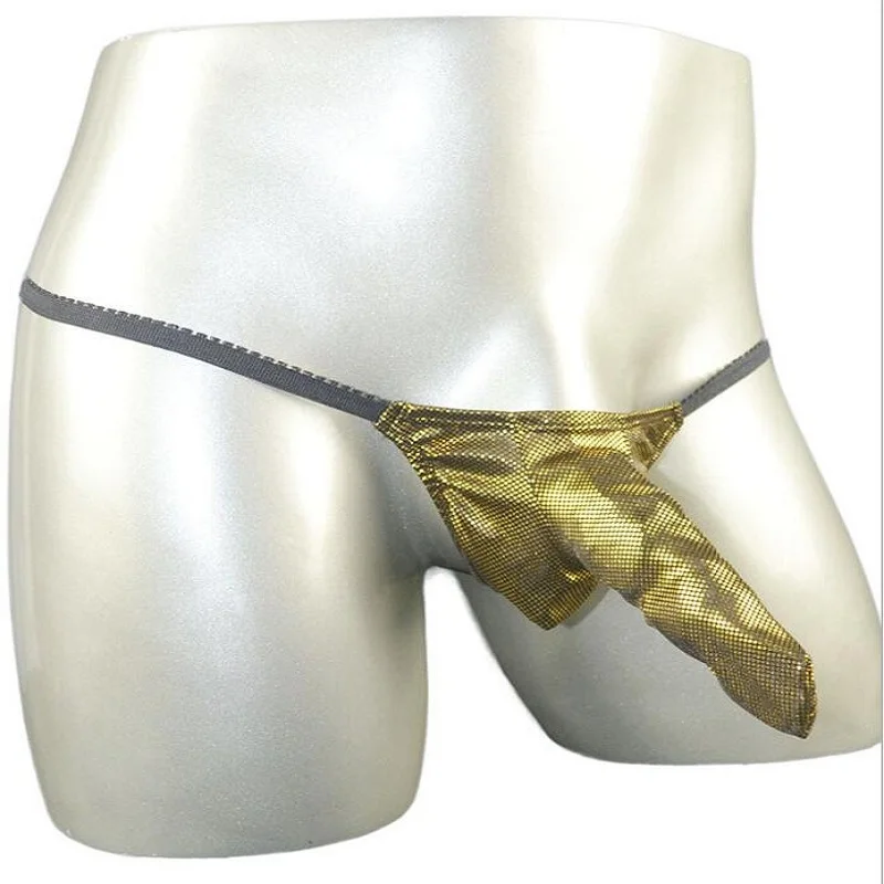 most comfortable boxer briefs Men Sexy Lingerie Metallic Shiny Trunk Penis Sheath Bikini G-String Crotch Pouch T-Back Microkini Underwear Macho Show Outfit under armour boxer briefs