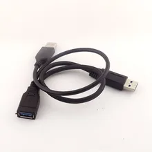 10 шт. Суперскоростной USB 2,0+ USB 3,0 тип A штекер USB 3,0 A Женский Y Кабельный разъем 35 см