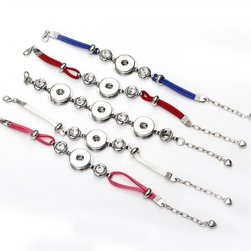 Buy 10PCS mix colors Snap button Bracelet Bangle, 18MM
