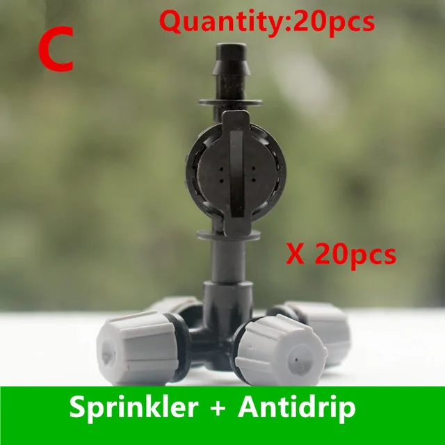 Cross Fogger Misting Sprinkler Four Ways Fog Nozzles Sprayer For