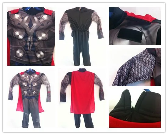 Tanie 2016 nowy rzucili Avengers Thor klasyczny mięśni cosplay dziecko chłopcy Halloween kostiumy karnawałowe dla dzieci wymyślna baśniowa sukienka