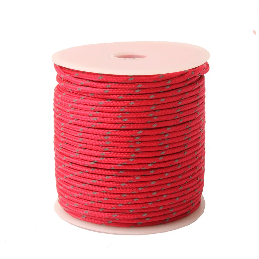 التخييم السماء Paracord 2 ملليمتر عاكس Paracord 3 ستراند كور في الهواء الطلق التخييم حبل المظلة الحبل الحبل خيمة متعددة الوظائف كوردا