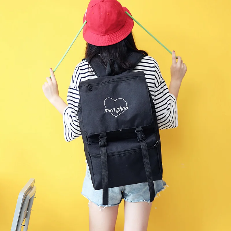 Menghuo 2017 HOT New Designed Korean Cute Fresh Backpack Letter Cover Women Backpacks Quality Fashion Girls School Bag Mochilas (23)