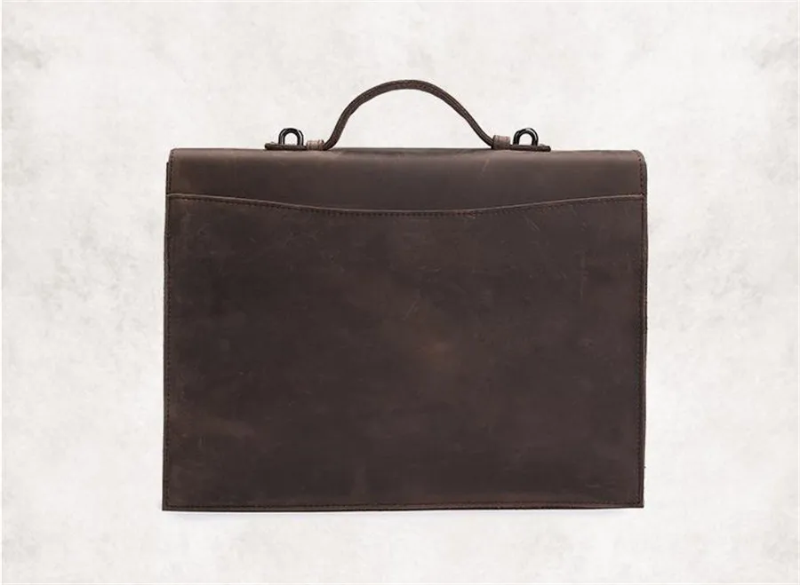 Для Мужчин's бизнес повседневное Портфели Винтаж натуральная кожаная сумка для ноутбука сумки Мужчин's дорожные кофе ноутбук бизнес сумка