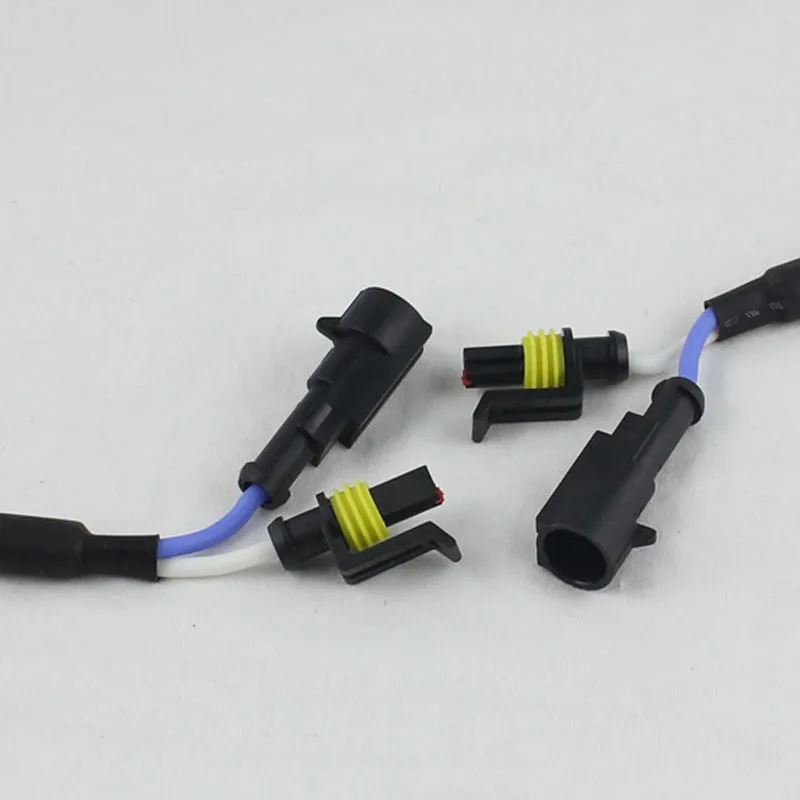 50cm 0.5 Meters AMP socket Extension Wire wiring HID high voltage cord Cable 2PCS