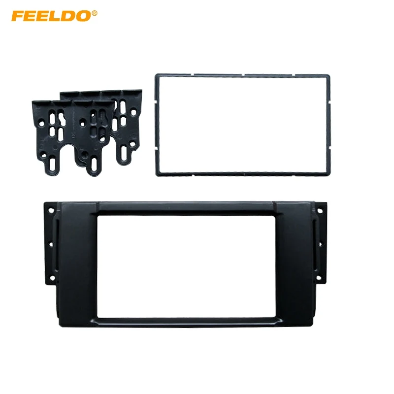 

FEELDO 2DIN Car CD/DVD Radio Fascia Plate Panel Frame for Land Rover Range Rover/Freelander/Discovery Panel Dashboard Mount Kit
