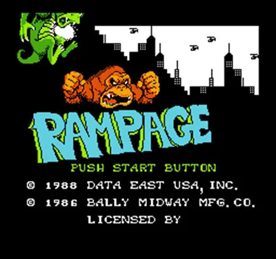 

Rampage Region Free 60 Pin 8Bit Game Card For Subor Game Players