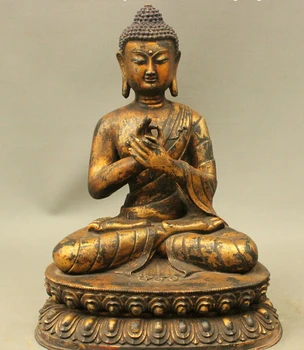 

wholesale factory 18 Tibet Purple Bronze Temple Sakyamuni Shakyamuni Maitreya Buddha Statue Set AE1024 AB1025