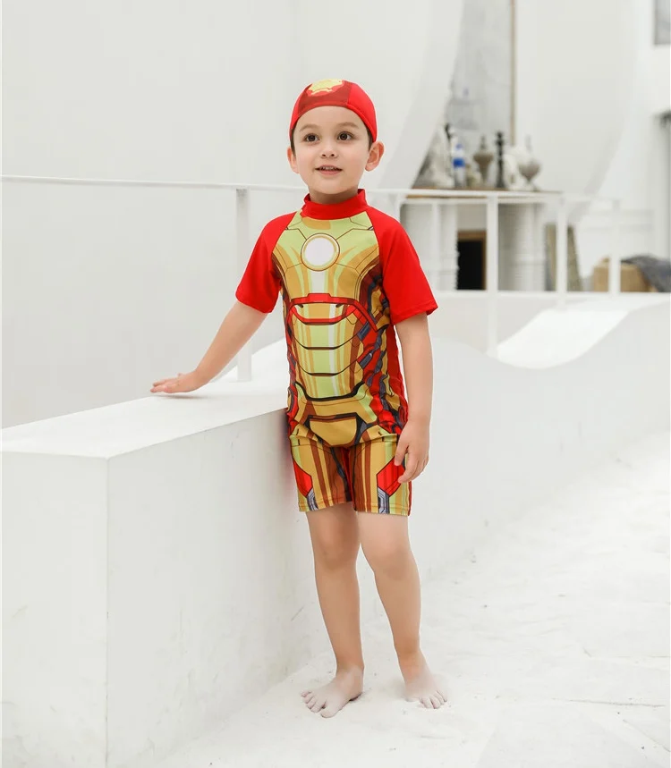 Новый купальник для детей 2-12 лет детский комбинезон супергерои купальный костюм