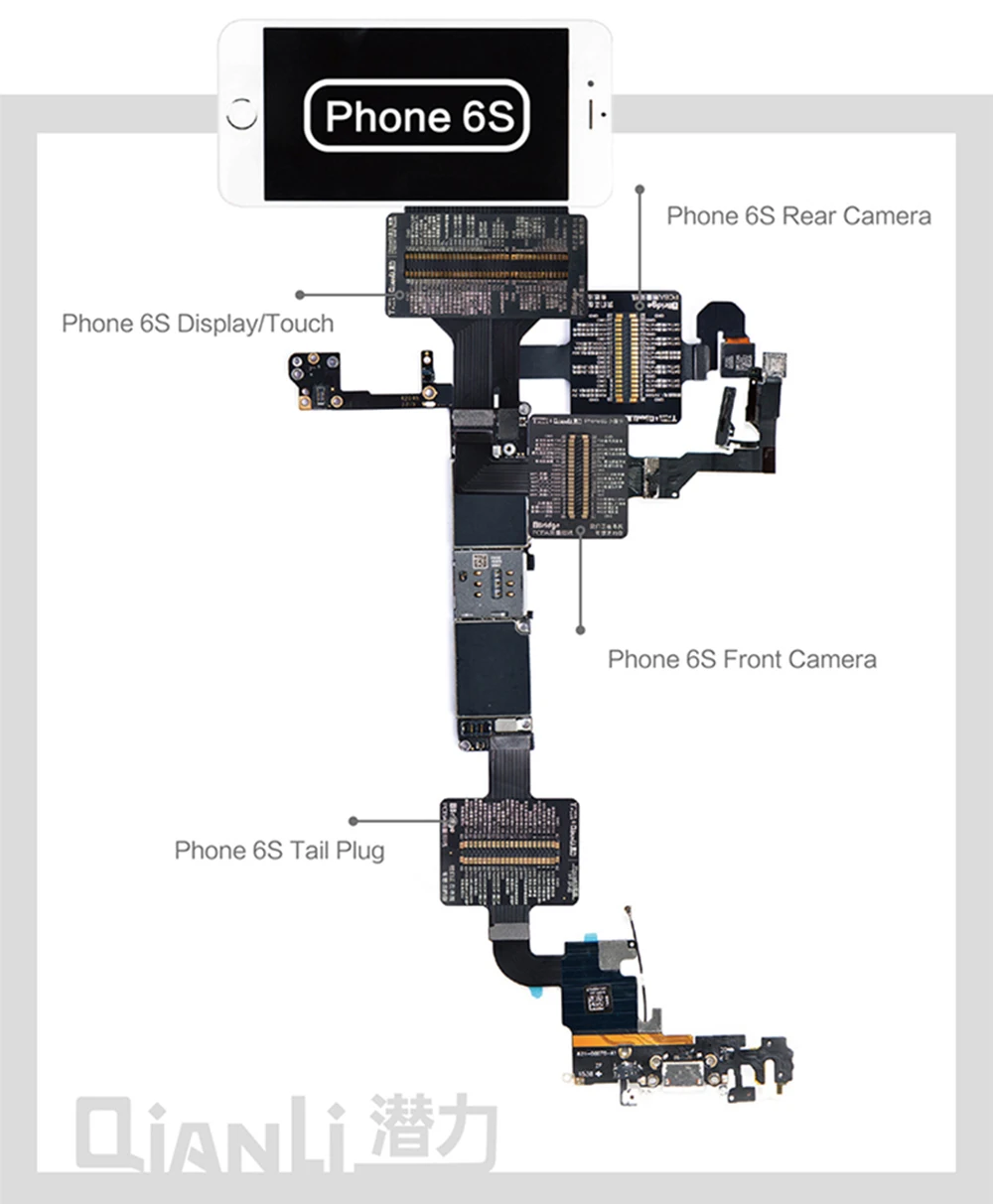 Гибкий кабель для iPhone 6/6 P/6 S/6SP/7/7 P/8/8 P/X материнская плата измерение сопротивления напряжения тест Удлинитель телефон Ремонт Инструменты