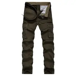 Новое поступление штаны-карго высококачественные мужские военные хлопковые брюки мужчины pantalon hombre повседневный комбинезон камуфляж