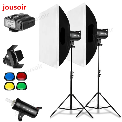 800Ws-Godox-SK400-II-2x-400Ws-Photo-Studio-Flash-Lighting-Softbox-280cm-Light-Stand-Barn-Door