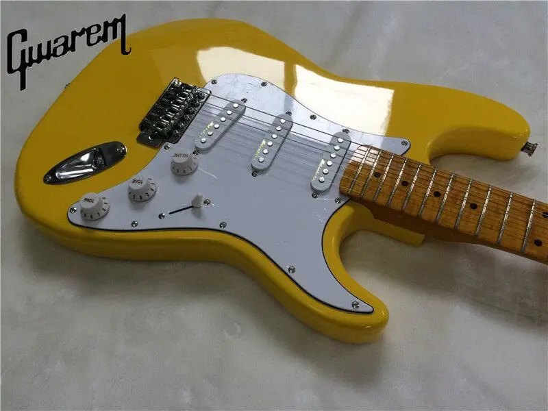 

Electric guitar/Gwarem st guitar/yellow color maple neck/guitar in china
