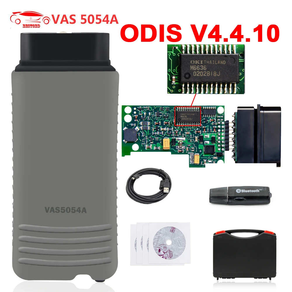 

VAS5054A ODIS V4.4.10 Keygen Auto Diagnostic Scanner Tool VAS5054 for VAG Com Original OKI Full chip 5054 Bluetooth UDS OBD OBD2