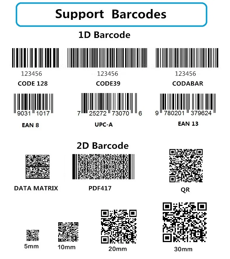 Сканер 2D Bluetooth беспроводной USB проводной сканер штрих-кода считыватель штрих-кода QR PDF417 Datametrix сканер кода супермаркет ридер