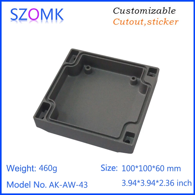 szomk IP66 die cast aluminum waterproof enclosure for electronics aluminum case waterproof equipment junction box  (7)