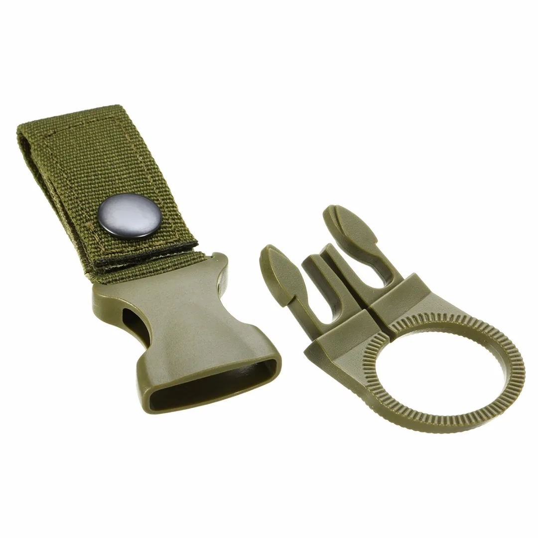 New Outdoor Military Water Bottle Hanging Webbing Buckle Hook Holder Belt Clip For Climb Carabiner Belt Backpack Hanger Camp