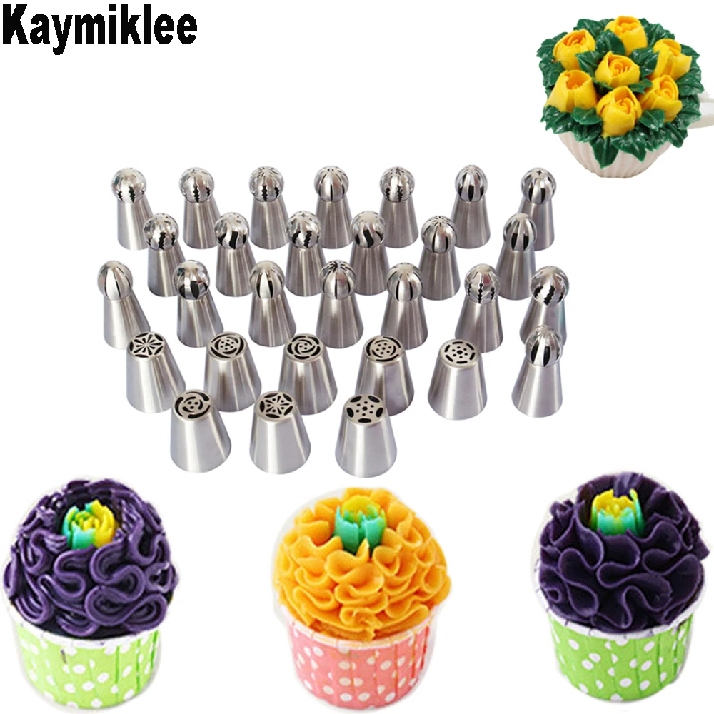 

Kaymiklee 29PCS/SET Cake Decorating Set Piping Pastry Icing Piping Nozzles Cake Decorating Tools Pastry Tools Cake Set CS101