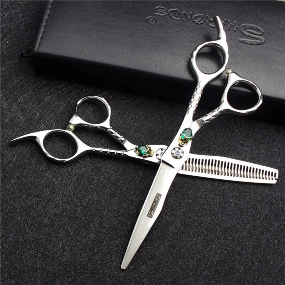 

6 inch Hairdressing Scissors 440C Professional Barbers Cutting Scissors Thinning Shears Hair Scissors barber tools