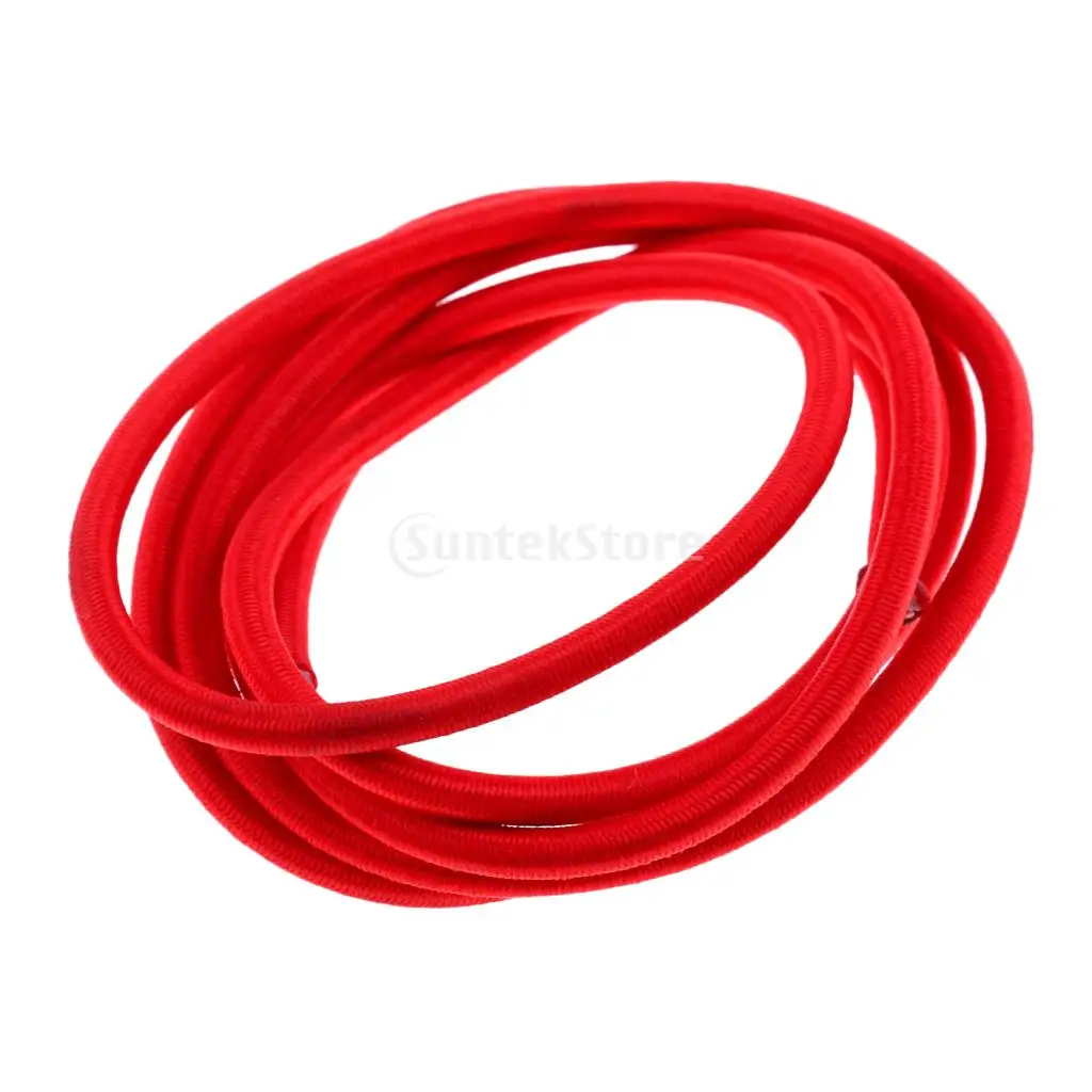 Red 4mm Marine Bungee Rope Shock Cord Car Truck Roof Racks Trailers Boats Kayaks Tie Down 0.5 1 2 3 20 30 50 75m