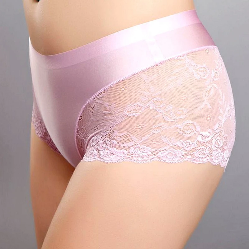 3pcs lot fancy underwear Women Sexy seamless hispter Pink Lace