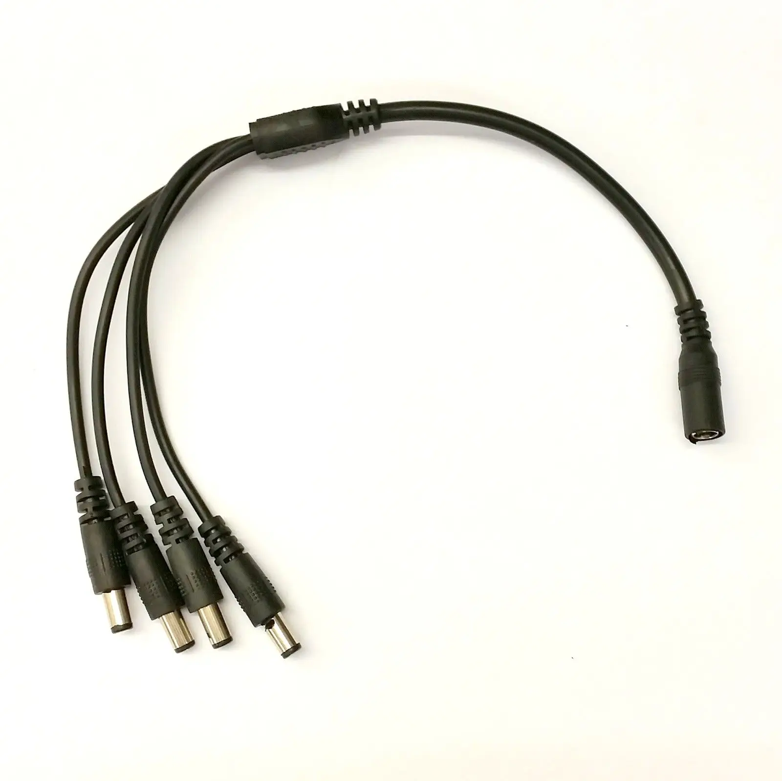 

DC BLACK CABLE LV POWER QUAD SPLITTER 2.1MM - 1 x FEMALE IN/4 x MALE OUT