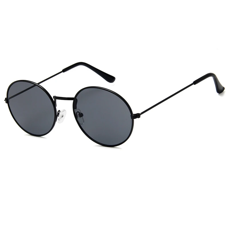 AOOFFIV брендовые винтажные Овальные Солнцезащитные очки для мужчин и женщин, очки, ретро очки для вождения, круглая металлическая оправа, солнцезащитные очки для мужчин, зеркальные UV400 - Цвет линз: C8