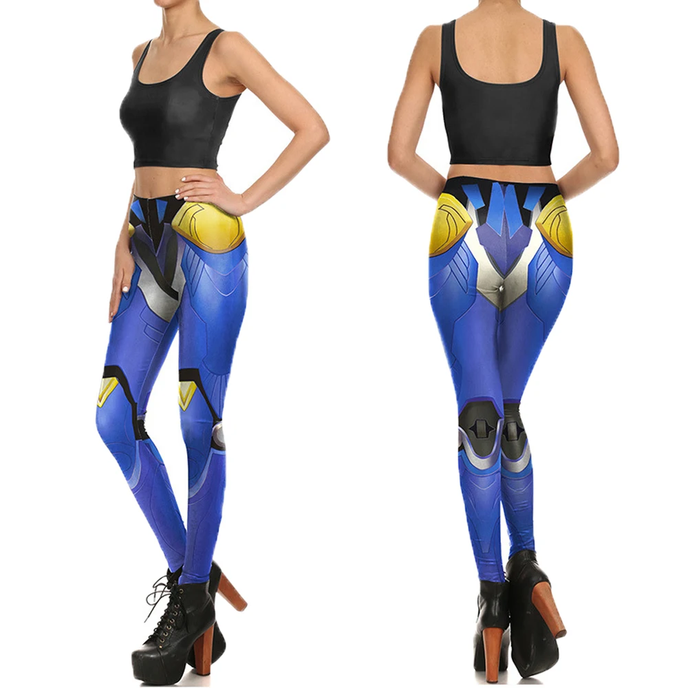 What? Never Wrestled an Actress Before?  Overwatch-Tracer-Yoga-Sets-Yellow-Skinny-Leggings-Women-Cosplay-Lena-Oxton-Crop-Top-Fitness-Vest-Gym