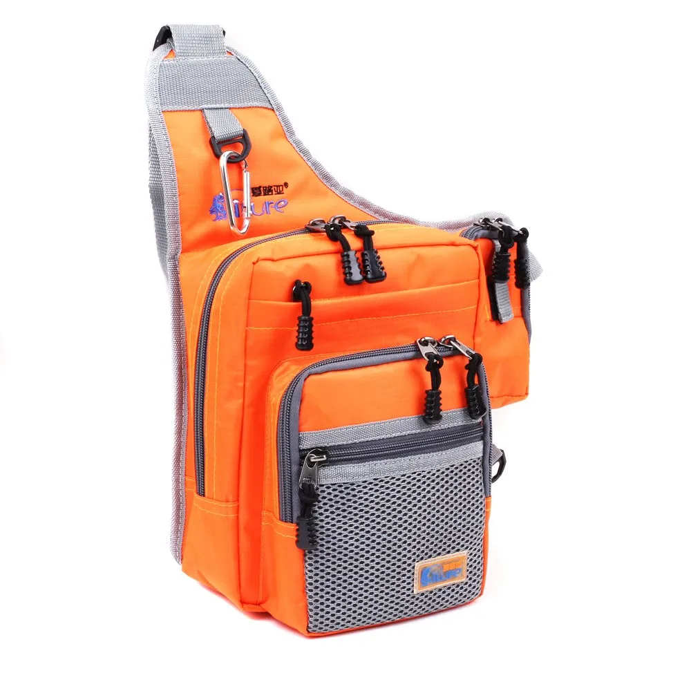 WATERPROOF FISHING TACKLE BAG PACK SHOULDER WAIST BOX REEL LURE BIG STORAGE CASE Multi-pockets Fishing Bag