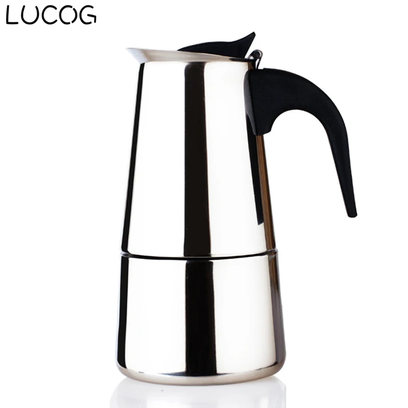 LUCOG Нержавеющая сталь Moka Кофе Maker мокко эспрессо латте фильтр горшок Кофеварка