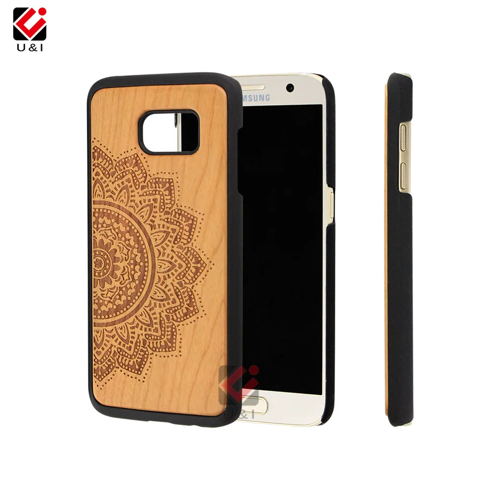 Wood Cover For Samsung Galaxy S7 S7Edge U&I Custom Engrave Hard PC Back