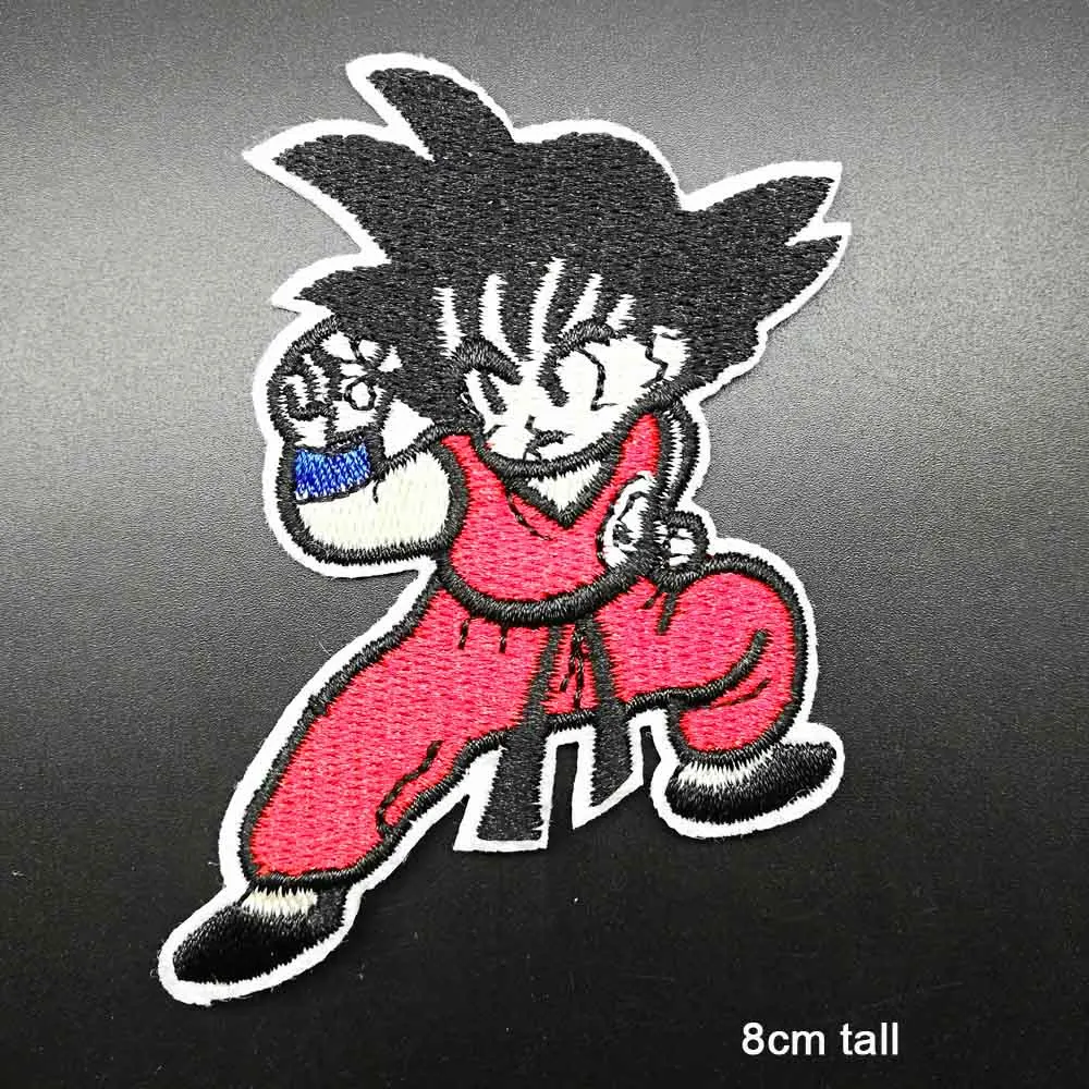 Прозрачный Dragon Ball Goku Vegeta стволы нашивки железные на вышитой одежде нашивки для одежды наклейки одежды оптом - Цвет: Прозрачный
