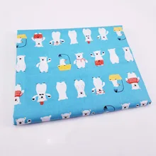 Хлопковая Лоскутная саржевая ткань с животным принтом, мягкая хлопковая ткань для рукоделия, шитья, стежка, домашняя ткань, постельные принадлежности, одеяло