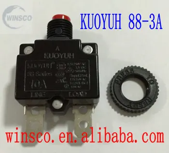 

88-3A Red button 100% KUOYUH CIRCUIT BREAKER 88 SERIES 3A 20PCS/LOT