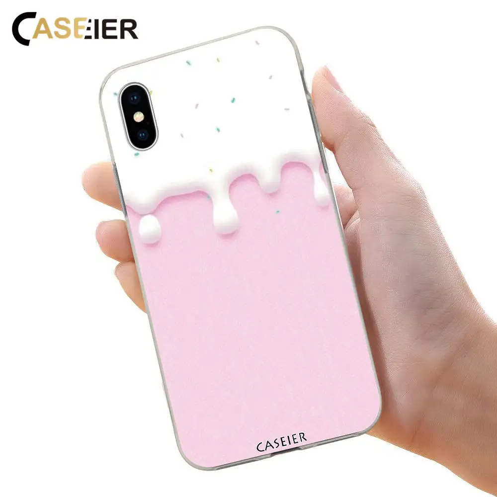 

CASEIER Summer Ice Cream Phone Case For Huawei P30 P20 P8 P9 Pro Back Cover Case For Huawei Honor 10 9 8X Mate 20 10 Funda Capa