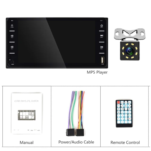 AMPrime 2din Автомагнитола " сенсорный экран мультимедиа авторадио Bluetooth MirrorLink для Toyota Corolla Auto Steo камера заднего вида - Цвет: With 8 IR camera