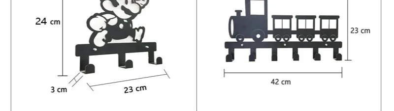 INS мультяшная железная вешалка для детской комнаты, металлическая вешалка для одежды, настенная вешалка для детской комнаты