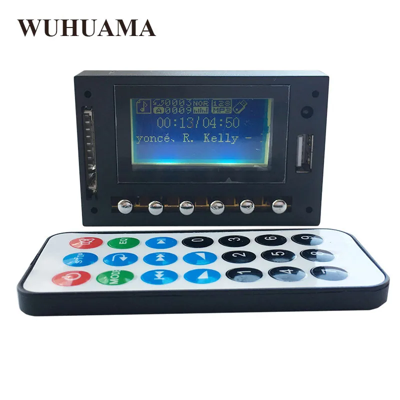 

DC12V Blue LED Display MP3 WAV WMA Player Module Bluetooth FM SD USB Audio Decoder Board With Recording