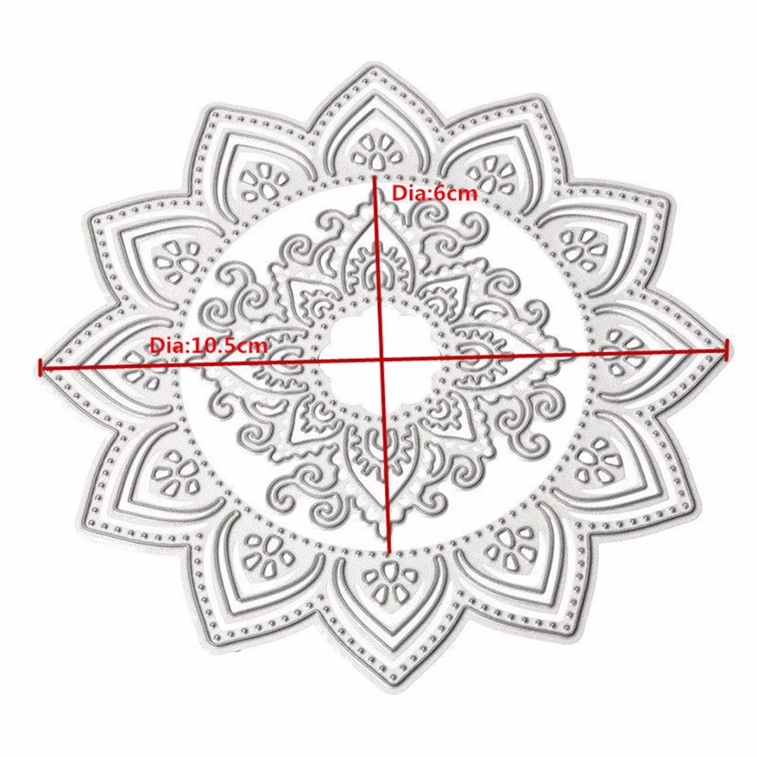 JX-LCLYL Round Flower Star Metal Lace Cutting Dies Stencils DIY Scrapbooking Album Card Craft
