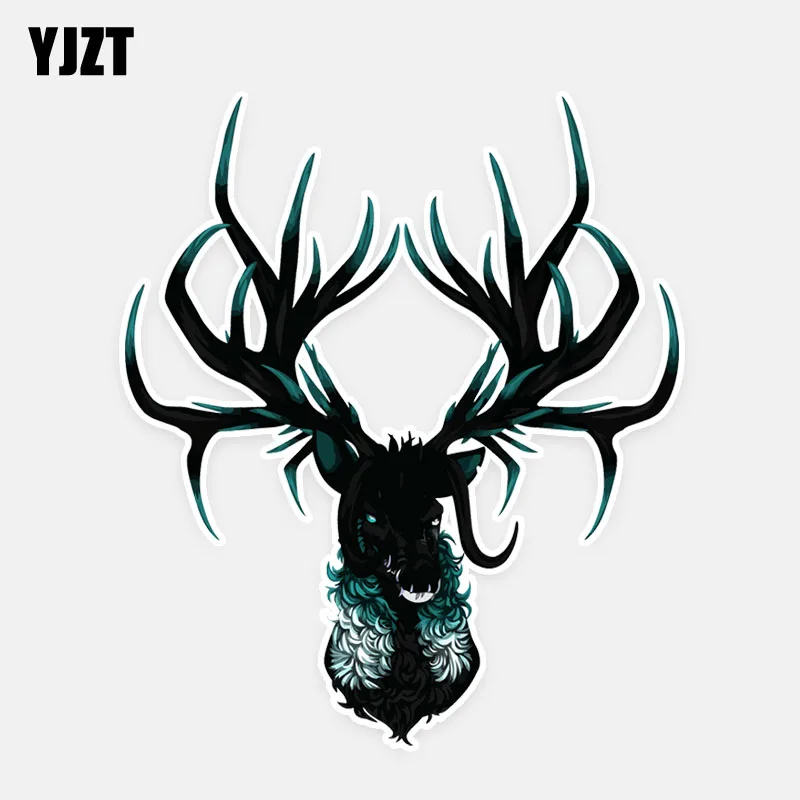 YJZT 14.2CM*16.5CM Personalized Animal Deer Head PVC Car Sticker Decal Accessories 5-0641 | Автомобили и мотоциклы
