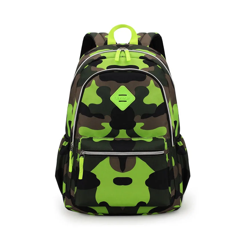 2017 New Arrival Children Camouflage Printing Backpack Green Shoulder