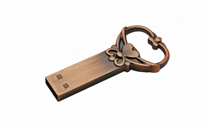 JASTER модные лидер продаж творческий металл медь ключ USB флэш накопитель 2,0 4 ГБ 8 16 32 Внешняя память stick