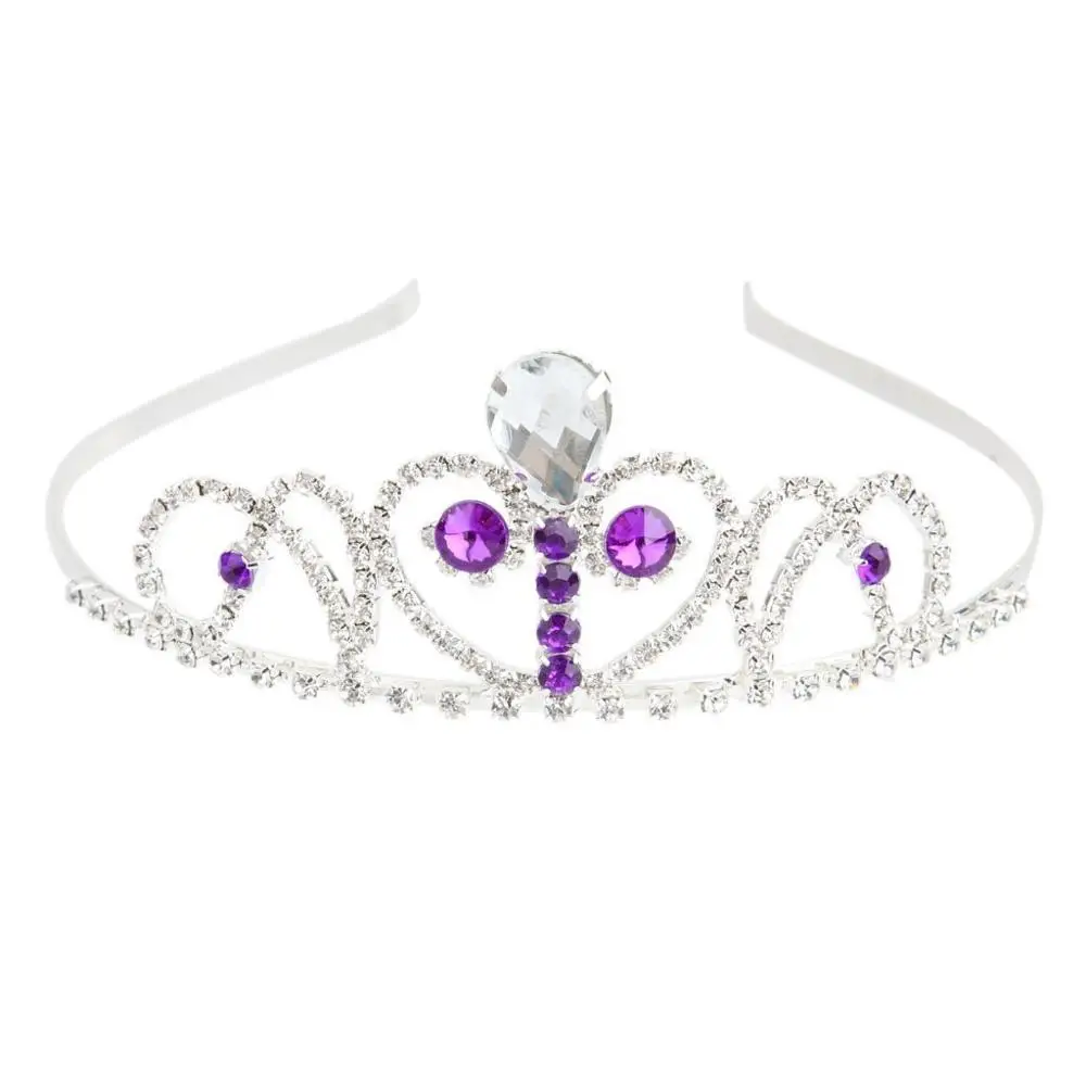 Bella moda elegante grande flor de cabeca de cristal austriaco Tiara cabelo joias para o presente