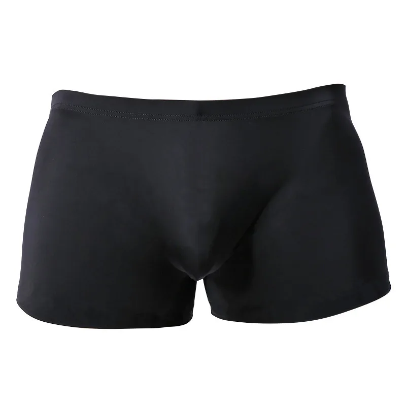 Men Boxer Underwear Boxers Men's U High Elastic Convex Seamless Silk ...