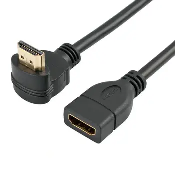 

Up Down Right Left Angled HDMI to HDMI Male to Female adapter connector 10cm for HDTV Type D hdmi cable angle