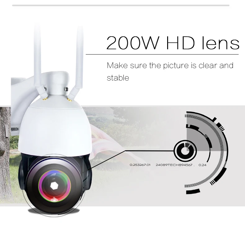 Камера видеонаблюдения Yobang 1080P 5x с оптическим зумом на солнечной батарее Wi Fi