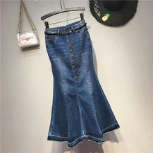 Новое поступление женские джинсовые узкие юбки, женские юбки, женская джинсовая юбка