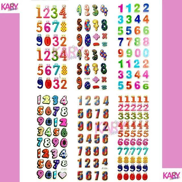 6 Sheets Cute Kawaii Numbers Letter Symbol Scrapbooking Bubble 6 Sheets Cute Kawaii Numbers Letter Symbol Scrapbooking Bubble