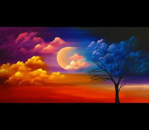 

Night Moon Diamond Painting Cross Stitch Fireworks Full Embroidery Foamiran Mosaic Rhinestones