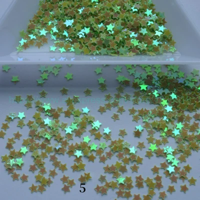 25 г 3 мм Звезда Форма хороший Слива пайетки с блестками для маникюра ногтей/шитья/свадебные конфетти украшения ребенок DIY аксессуар - Цвет: 5. Green AB